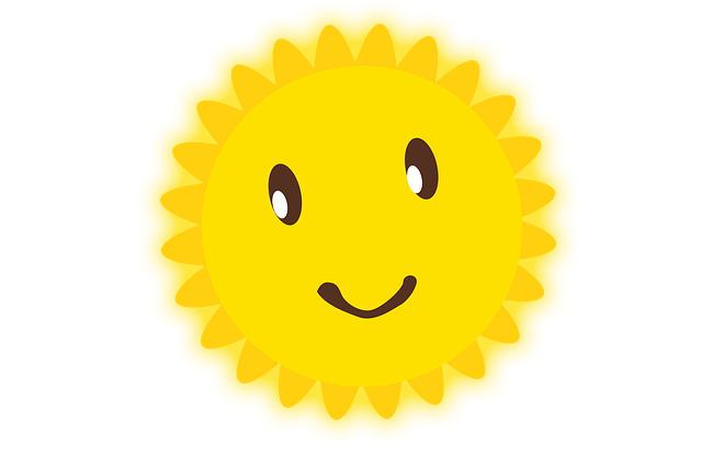 kresba žlutého slunce